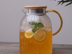 家用锤纹冷水壶防爆耐热高温玻璃凉水壶凉开水杯子大容量茶壶套装 (358播放)