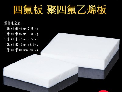 聚四氟乙烯板厂家，5mm厚聚四氟乙烯板